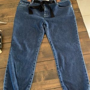 Pre-loved Altuzarra Denim Jeans Size 36 with Grosgrain Ribbon Tie